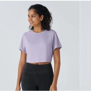 NWT HALARA light purple textured crop top. In original bag. Size S